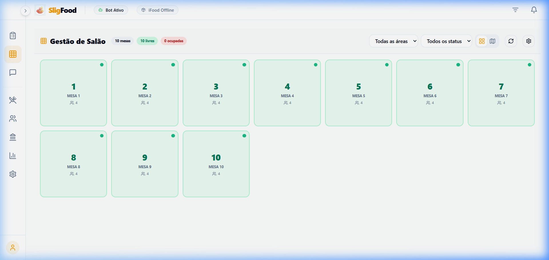 Comanda Eletrônica SligFood - Garçom anotando pedidos no celular